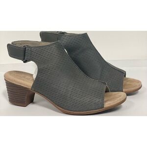 Clarks Open Toe Heeled Sandals Gray Size 6.5
